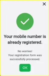 Your Mobile already registered